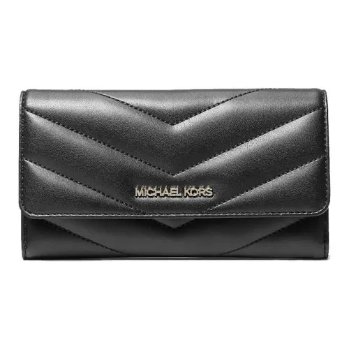MICHAEL KORS Jet Set Leather Wallet Women's Black