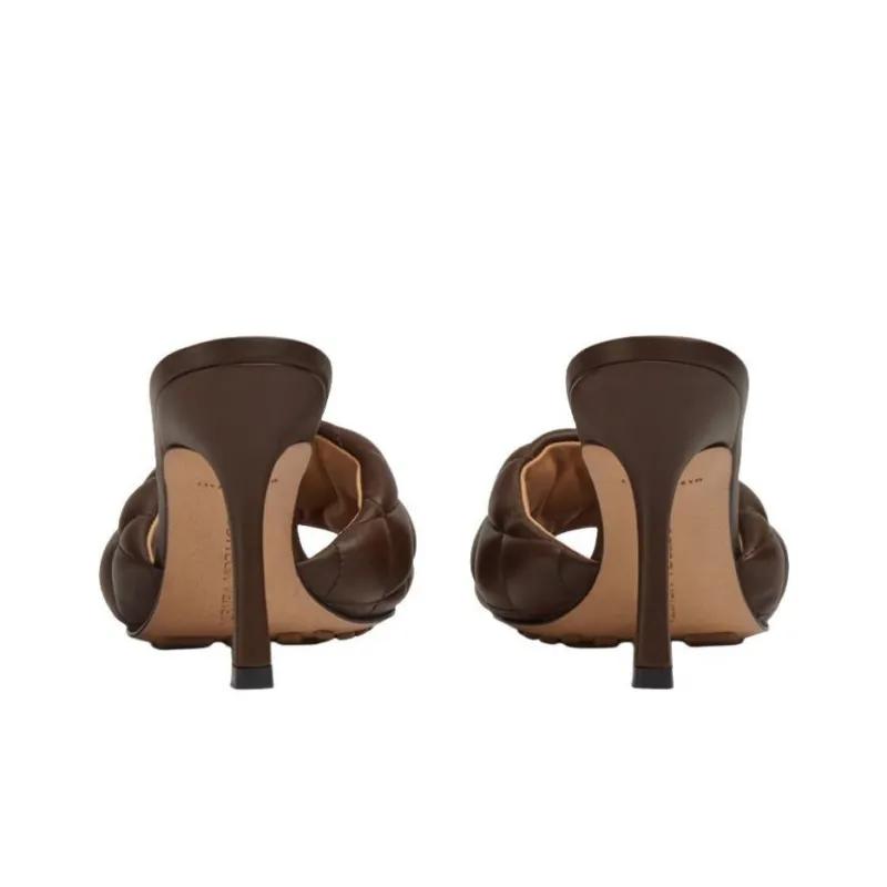 Bottega Veneta Padded Slide Slippers Women's Chocolate-4