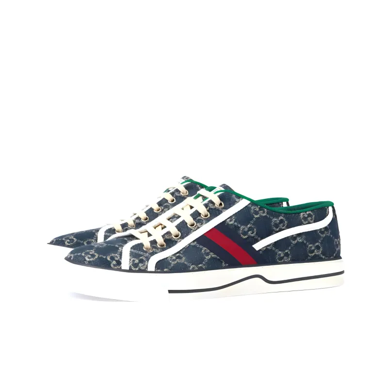 GUCCI Tennis 1977 Sneakers Blue Ivory-4