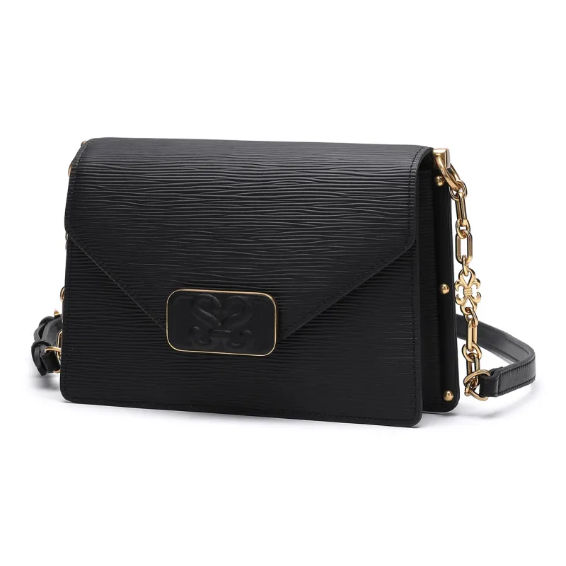 Satchi Top Grain Cow Leather Crossbody Bag Women's Red/White/Yellow/Purple/Black-29