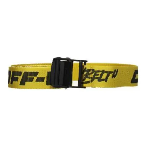OFF-WHITE Print Design Polyamide Other Belts Men's Yellow Width: 4CM