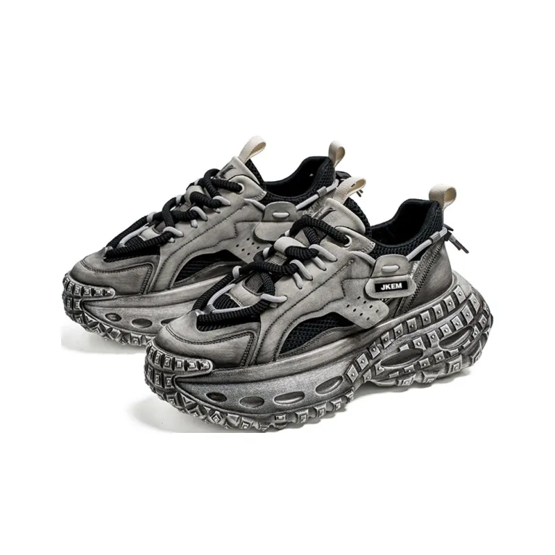 JKEM Height Increasing Breathable Low Top Chunky Sneakers Men's-2