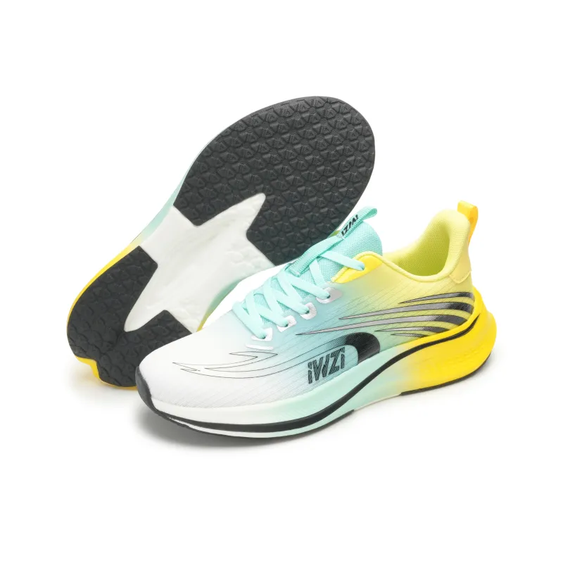 IWZI Shock Absorbers With Slip Resistant And Abrasion Resistant Properties Low Top Running Shoes Unisex Ethereal Green-2