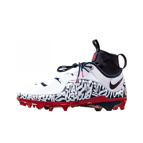 Nike Lebron 4 FG Rubber Long Studs Natural Ground Slip Resistant Soccer Shoes Men's White Black Red