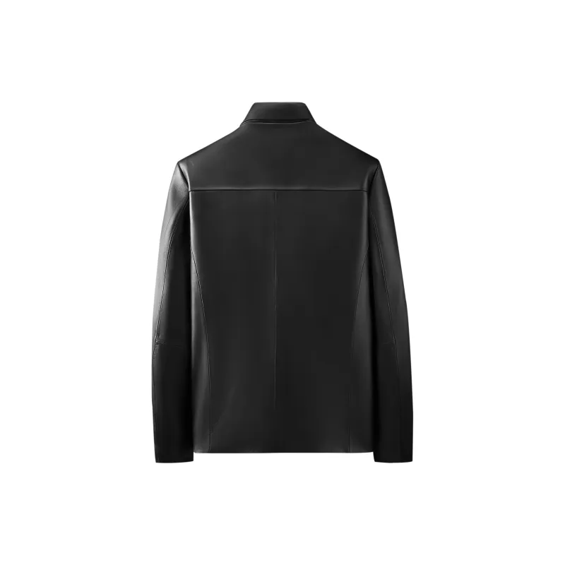 Automobili Lamborghini Leather Jacket Unisex Black-1
