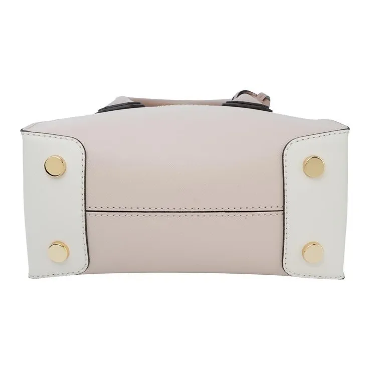 MICHAEL KORS Mercer Leather Trunk Bag, Portable Crossbody Bag, Shoulder Bag Trumpets Women's Cherry Blossom Pink-4