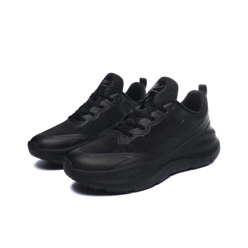 XIDELONG Breathable Anti Rollover Low Top Impact Resistant Shock Absorption Support Running Shoes Unisex Night Black-1