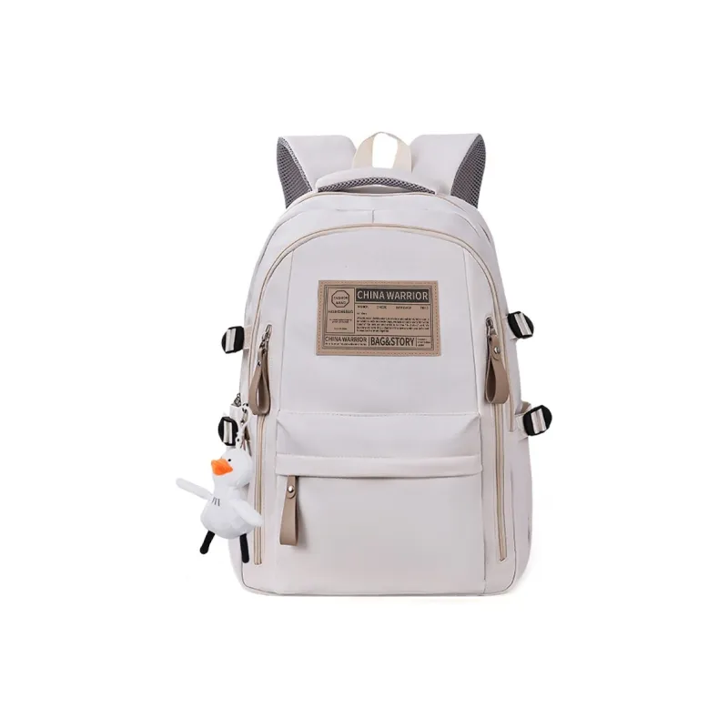 Warrior Nylon Backpack Large Size Unisex Fashion Burgundy/White/Black-5