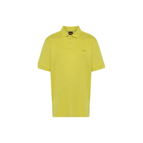 HUGO BOSS Polo Shirts Men Yellow