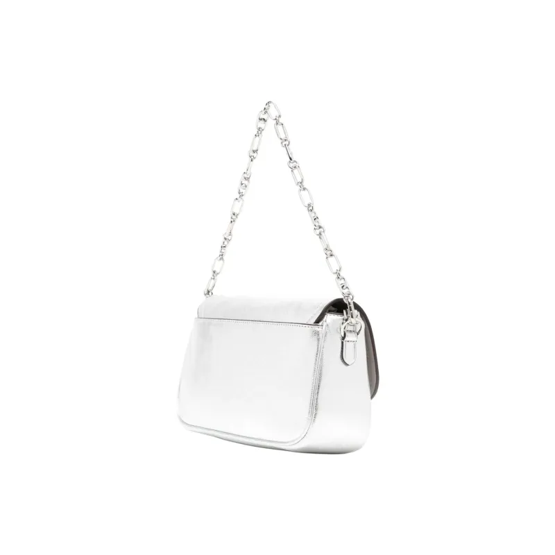 MICHAEL KORS Leather Handbag Shoulder Bag Medium Size Women's Silver-1
