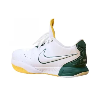 Nike Lebron 21 PE 'Baylor University' Slip Resistant Low Top Basketball Shoes Men's White Green Yellow