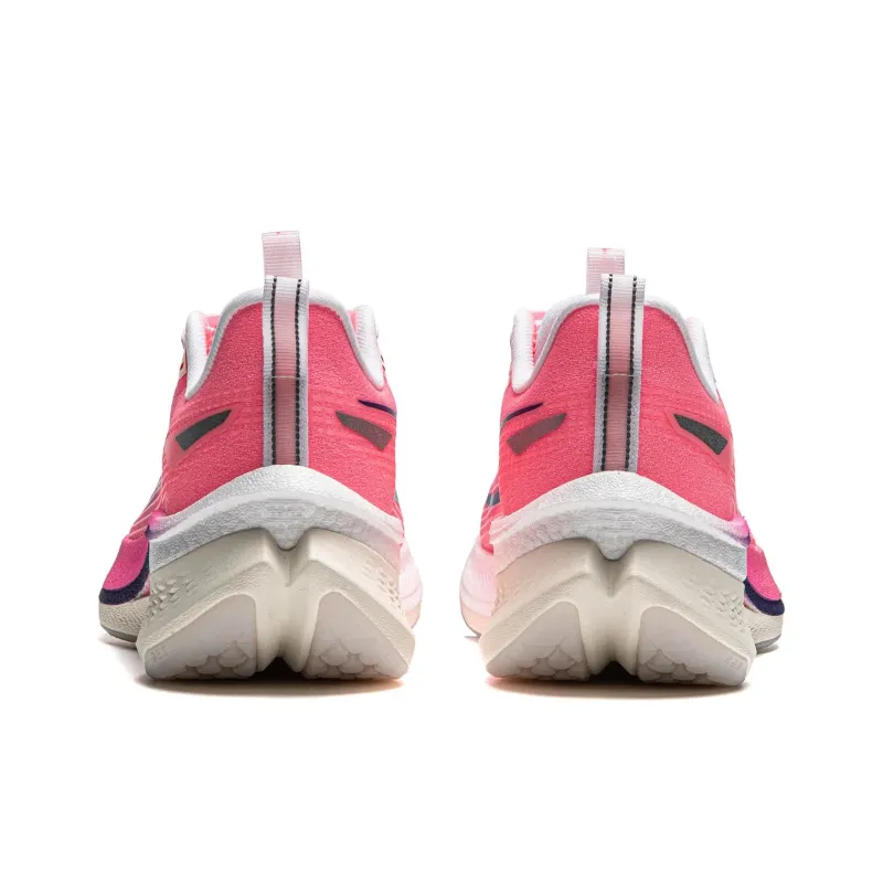 LiNing Red Hare 7 Pro Cushioned Slip Resistant Abrasion Resistant Low Top Casual Running Shoes Women's Fluorescent Pink-4