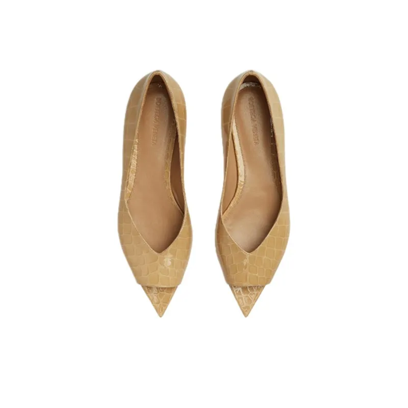 Bottega Veneta Casual Single Shoes Women's Praline Color-3