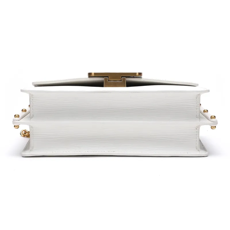 Satchi Top Grain Cow Leather Crossbody Bag Women's Red/White/Yellow/Purple/Black-11