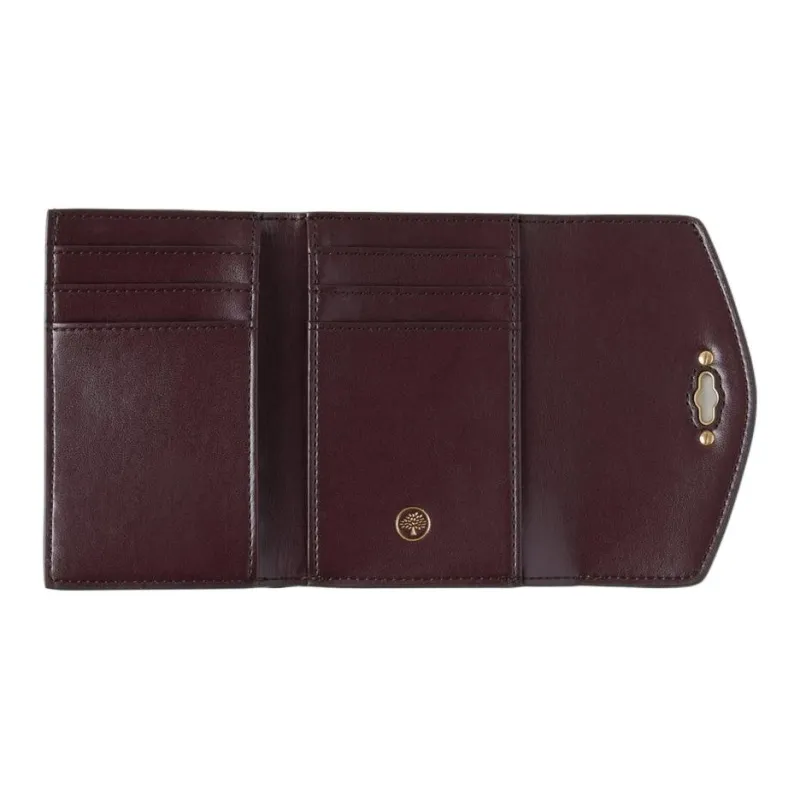 Mulberry Darley Grained Cow Leather Wallet Small Size Women's Charcoal-1