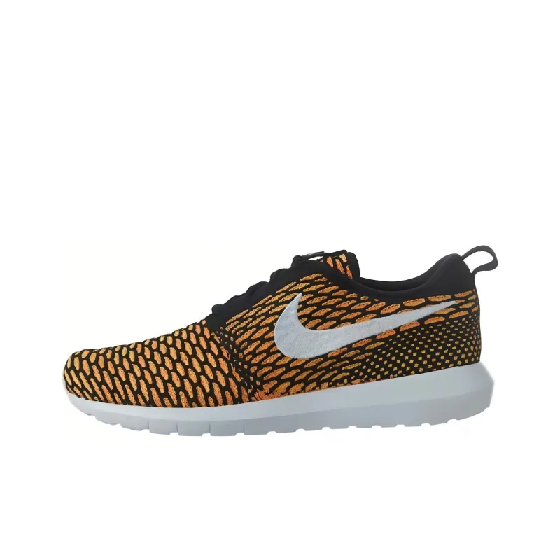 Nike Roshe Nm Flyknit Black/White Total Orange Volt-0