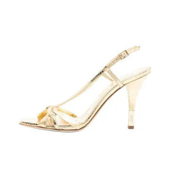 Chloe Nour Strap Sandals 9cm Women's Gold