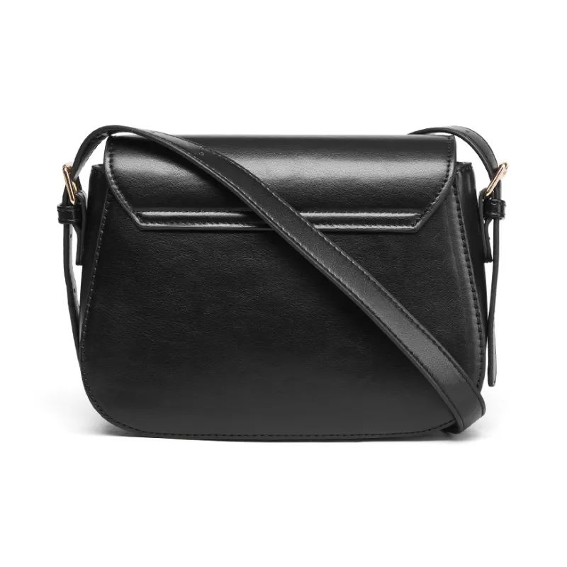 ST&SAT Synthetic Leather Crossbody Bag Shoulder Bag Women's Pitch Black/Brown-2