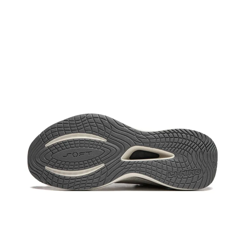 LiNing SOFT GO MAX Slip Resistant, Abrasion Resistant, Breathable Low Top Casual Shoes Men's Gray-5
