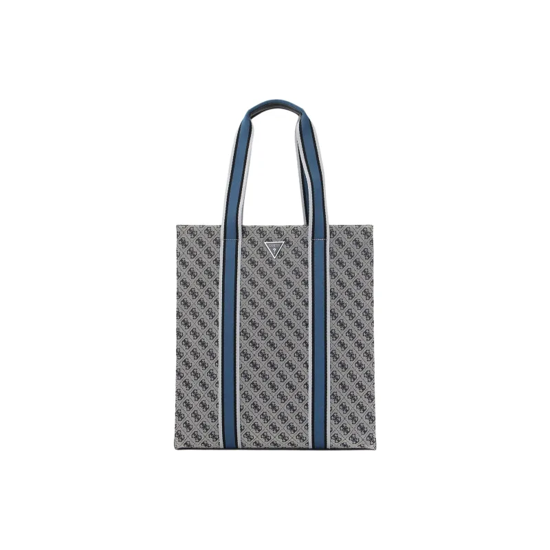 GUESS Polyester Tote Bag Shopping Bag Handbag Medium Size Men's Gray Blue-0