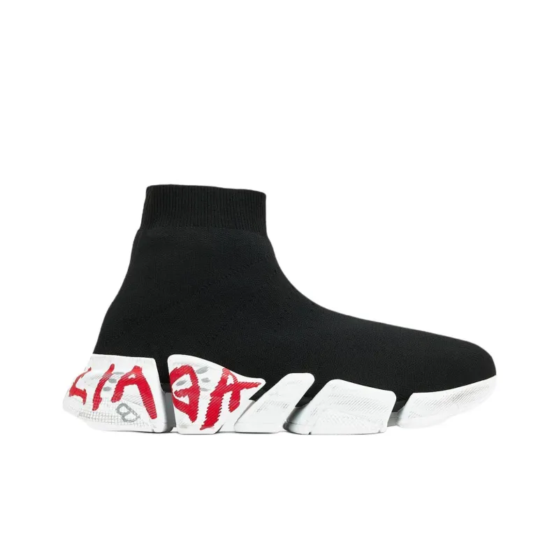 Balenciaga Speed 2.0 Graffiti-Printed Sock Sneakers Women's-1