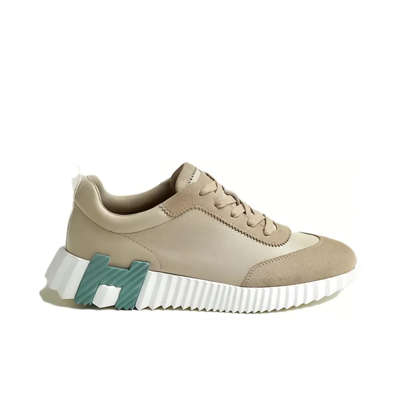 HERMES Bouncing Casual Shoes Women's Beige-1