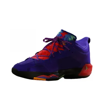Jordan Air Jordan 37 Low 'Bright Concord' Durable Breathable Low Top Basketball Shoes Men's Blue Red Purple