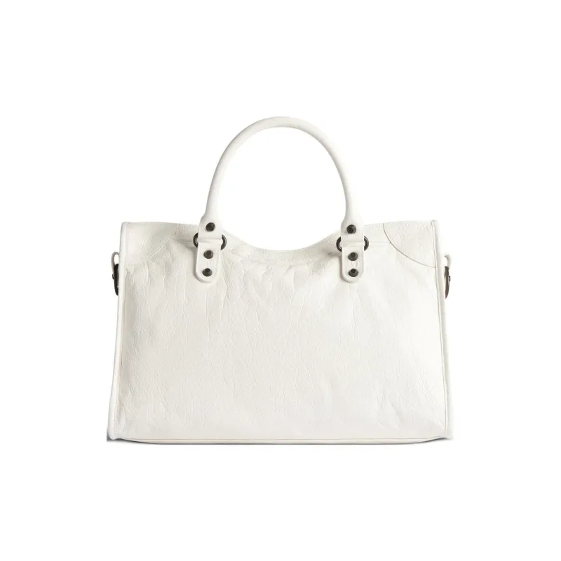 Balenciaga Arena Storico Lambskin Shoulder Bag Crossbody Bag Handbag Medium Size Women's Bright White-4