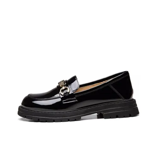 Spider King Loafers 3cm Women's Black
