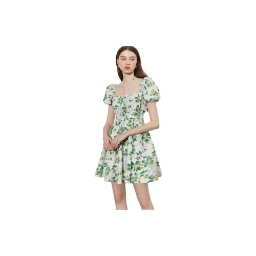 DPLAY Short-Sleeved Dresses Women's Monet Garden