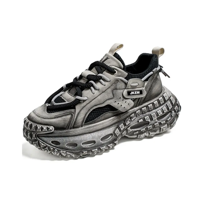 JKEM Height Increasing Breathable Low Top Chunky Sneakers Men's-1