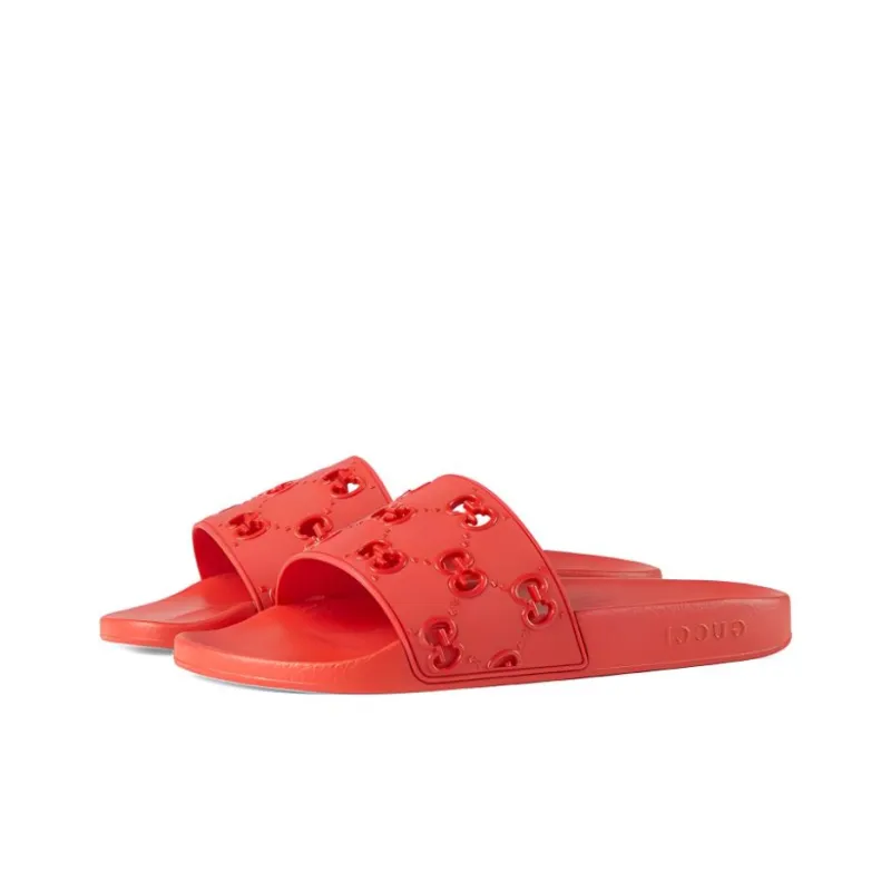 GUCCI Rubber Slide 'Red'-2
