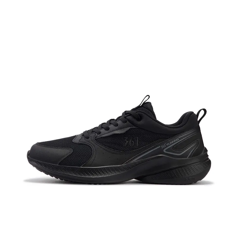 361° Anti Slip Wear Resistant Low Top Casual Running Shoes Men's Black Gray-0
