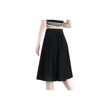 JEANSWEST Anti Aging Fashion Cooling Five Button Solid Color Commute Versatile Soft Comfortable Summer Women's Black