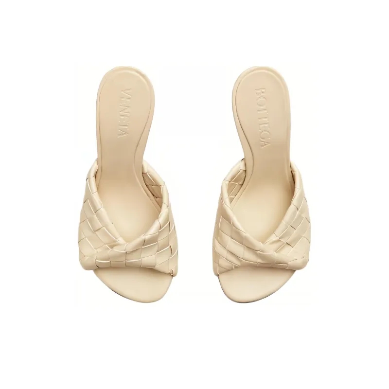 Bottega Veneta Blink Slide Slippers 8cm Women's White-3
