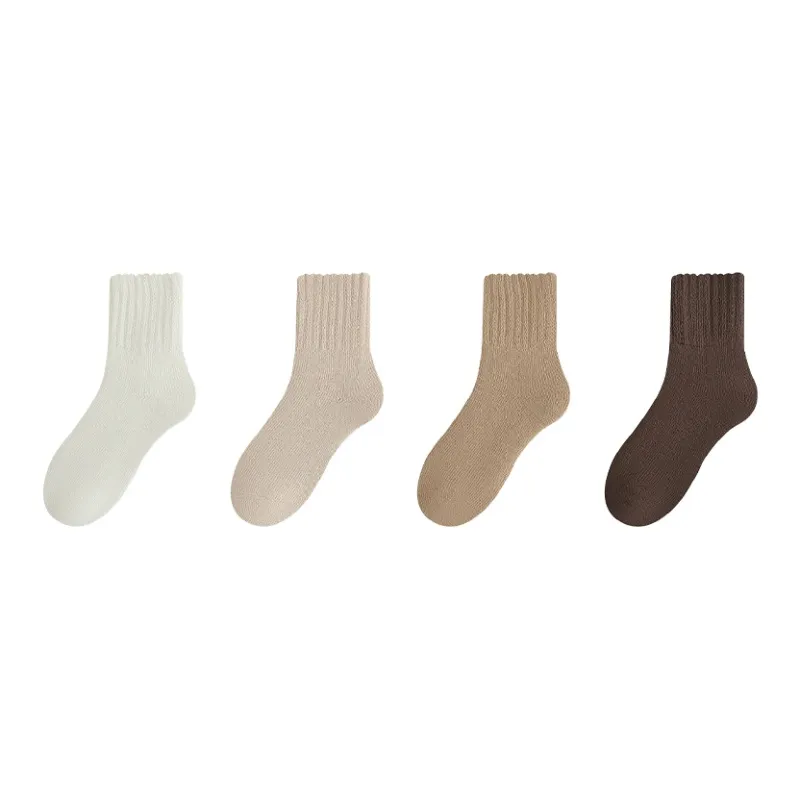 MIIOW Mid Calf Socks Women's 4 Pack-4