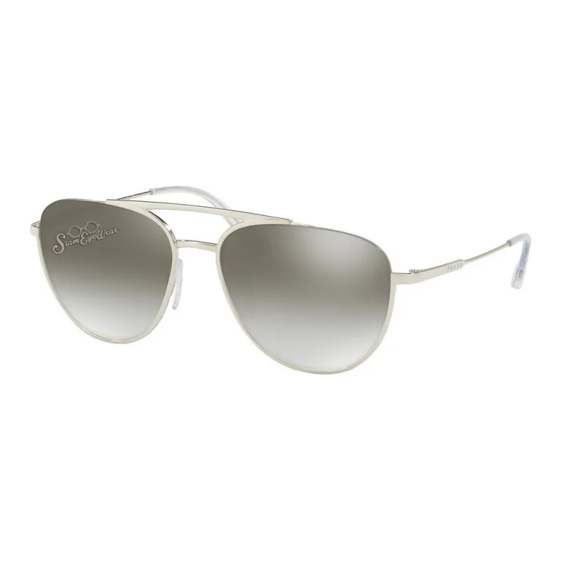 PRADA Metal Aviator Sunglasses Men's Silver-0