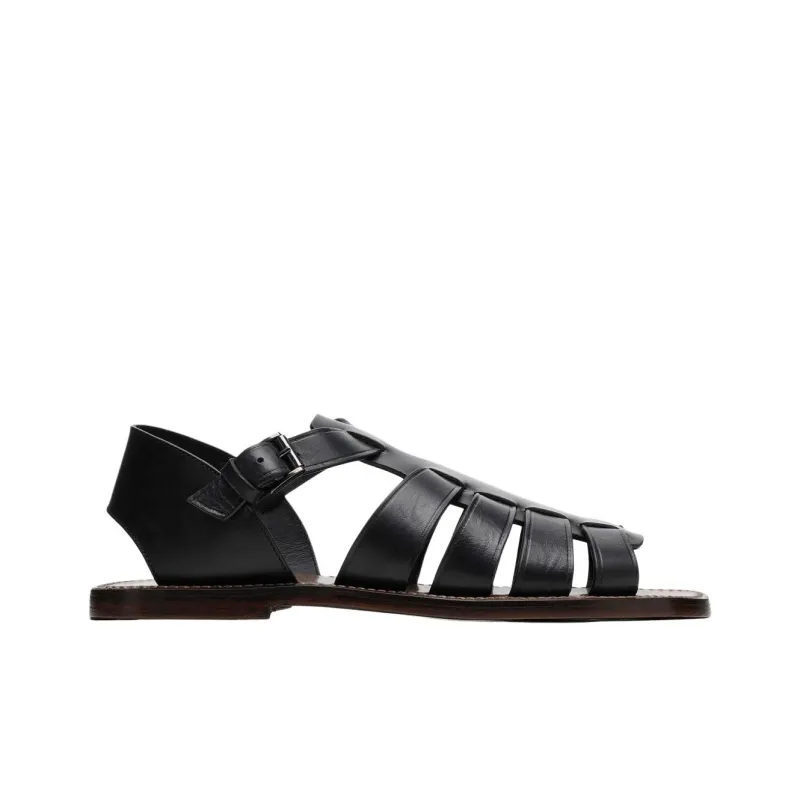 Silvano Sassetti Roman Sandals Men's Black-1
