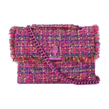 Kurt Geiger London Tweed Crossbody Bag Shoulder Bag Large Size Women's Rose Red