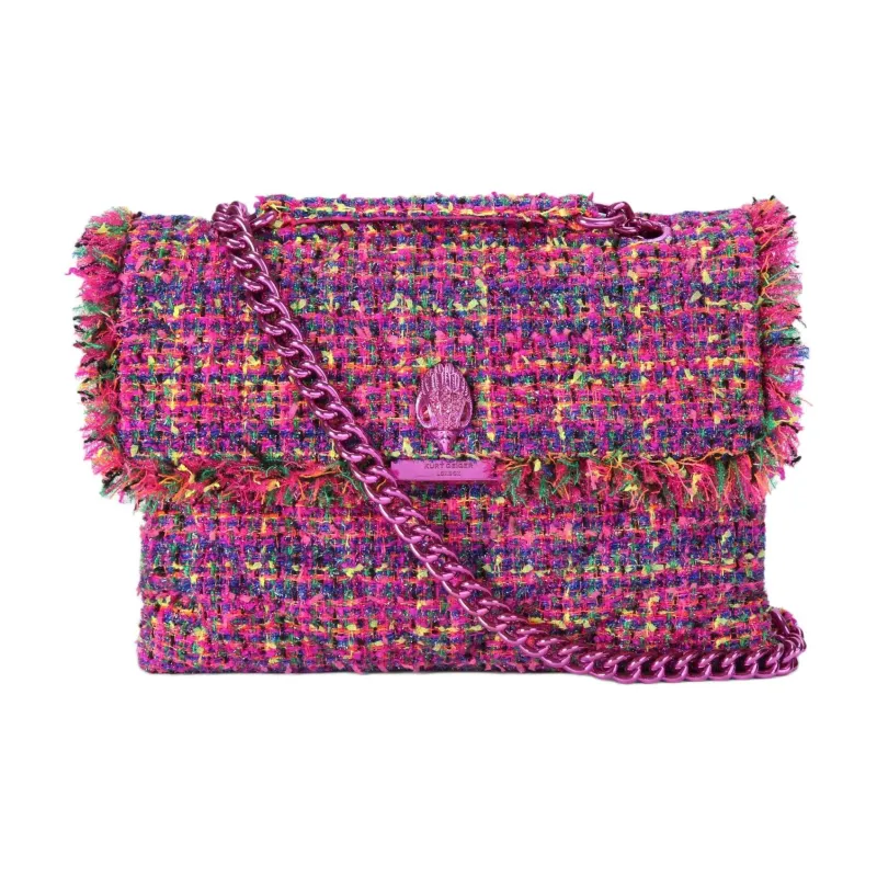 Kurt Geiger London Tweed Crossbody Bag Shoulder Bag Large Size Women's Rose Red-0