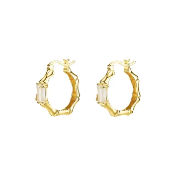 MAMADESHOUHU Hetian Jade Earrings Pale Greenish White Jade Women's