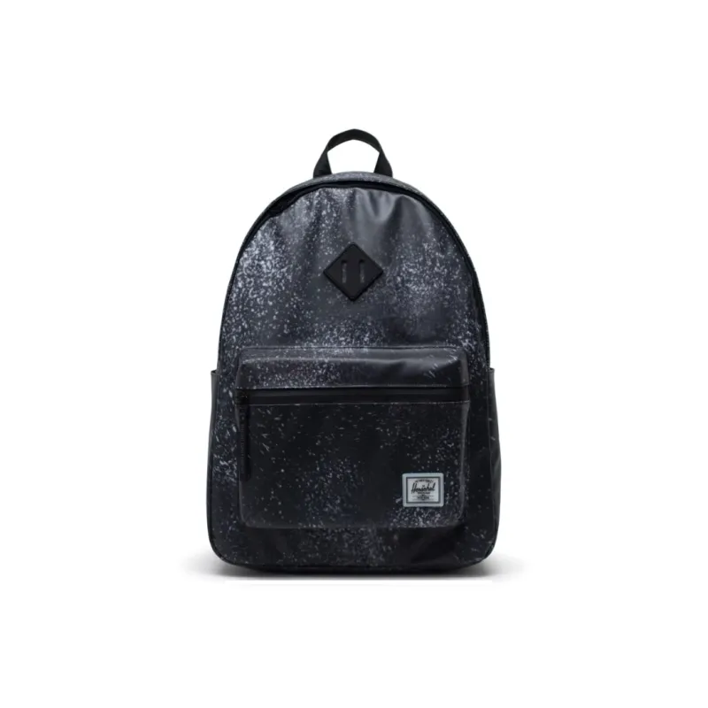 Herschel Waterproof And Rainproof Series Recycled Fabric Backpack Regular Unisex Spray Paint Black-0