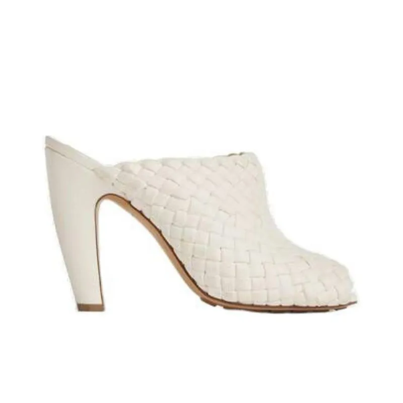 Bottega Veneta Canalazzo Closed Toe Slippers Women's White-1