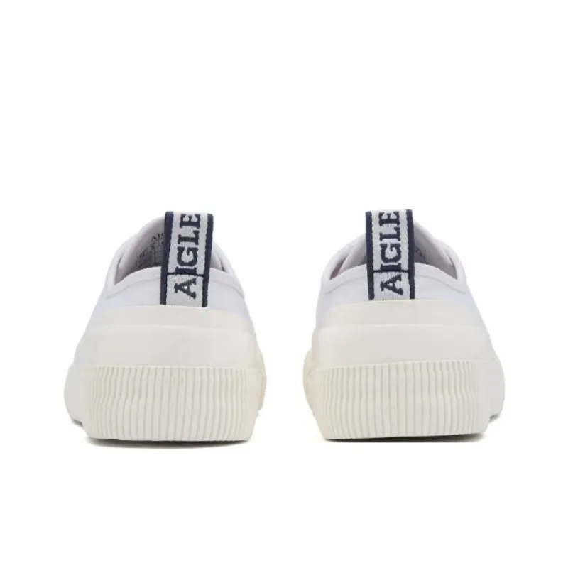 AIGLE Rubber Low W Anti-Slip Wear-Resistant Breathable Lightweight Low-Top Canvas Shoes Women's White-3