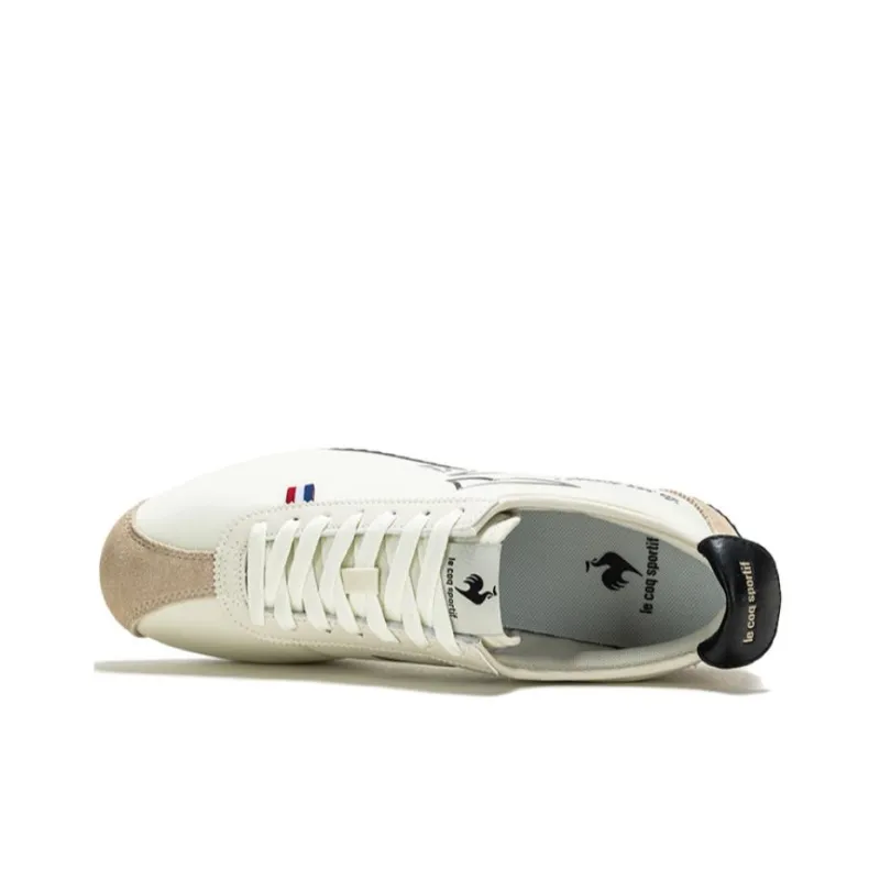 Le Coq Sportif Anti Slip Wear Resistant Low Top Casual Shoes Unisex White Brown-3
