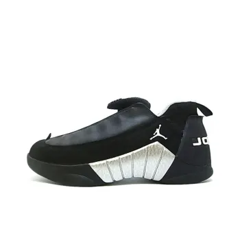 JORDAN 15 Og Low Black Silver