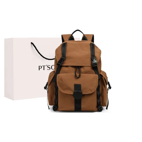 PT'SON Backpacks Rock Brown