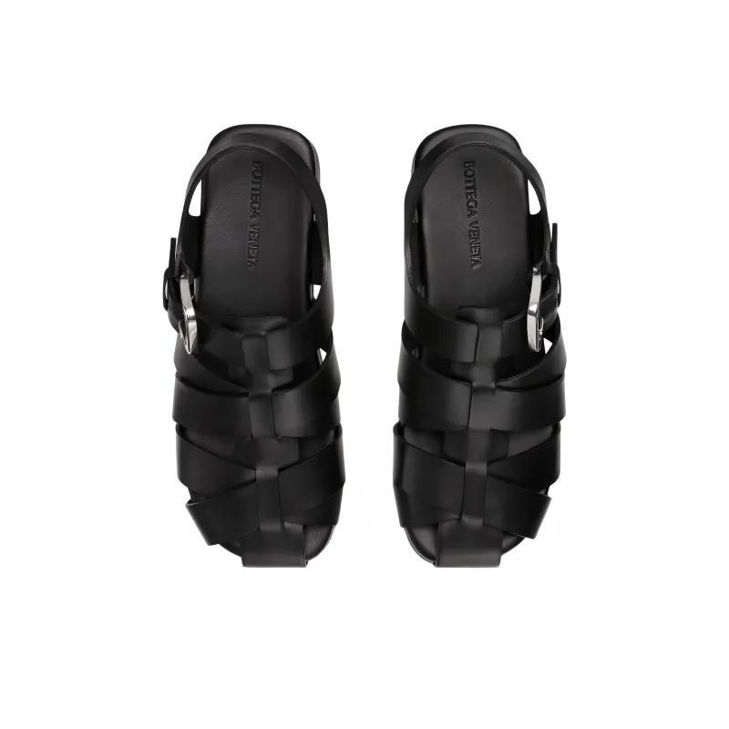 Bottega Veneta Alfie Roman Sandals Men's Black-4