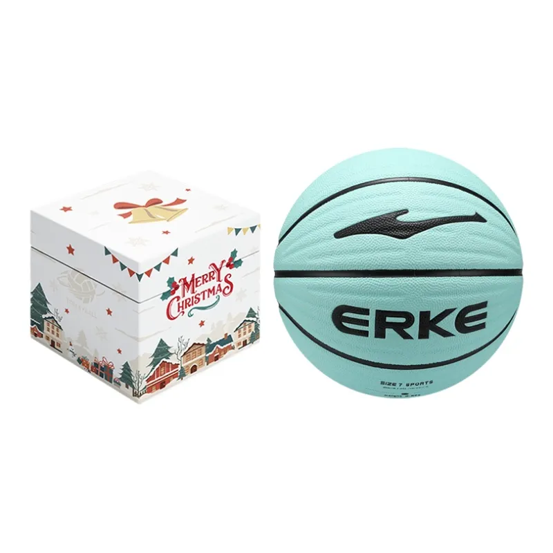 Erke PU Basketball Green Size 7 Training Match Unisex-5