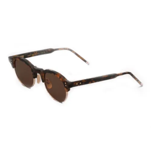 THOM BROWNE Tortoiseshell Oval-frame Sunglasses